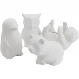 Spardosen-Figuren, Tiere, Größe 8,5-11 cm, Inhalt kann variieren , 4x6 Stk/ 1 Pck
