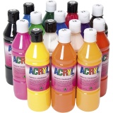 Acrylfarbe, Sortierte Farben, 15x500 ml/ 1 Pck