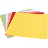 Leichtes, helles Papier, Blatt 30x30 cm, 80 g, Standard-Farben, 12 Bl./ 1 Pck
