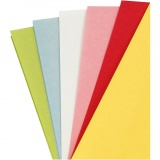 Leichtes, helles Papier, Blatt 30x30 cm, 80 g, Standard-Farben, 12 Bl./ 1 Pck