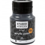 Creall Studio Acrylfarbe, Deckend, black (99), 500 ml/ 1 Fl.