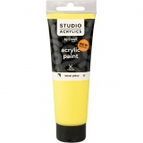 Creall Studio Acrylfarbe, Halbdeckend, lemon yellow (05), 120 ml/ 1 Fl.