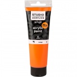 Creall Studio Acrylfarbe, Halbdeckend, orange (09), 120 ml/ 1 Fl.