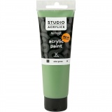 Creall Studio Acrylfarbe, Deckend, olive green (59), 120 ml/ 1 Fl.