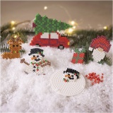 Kreativ Set NABBI BioBeads, Weihnachtsauto, Rentier, Schneemann, Wichtel und Geschenk, 1 Pck