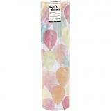 Geschenkpapier, Ballons, B 50 cm, 80 g, Pastellfarben, 100 m/ 1 Rolle