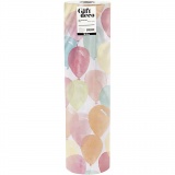 Geschenkpapier, Ballons, B 50 cm, 80 g, Pastellfarben, 100 m/ 1 Rolle