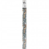 Geschenkpapier, Weihnachtsmann, Weihnachtsgeschenk, Lutscher, Rentier, B 50 cm, 80 g, Grau, 5 m/ 1 Rolle