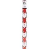 Geschenkpapier, Weihnachtsmann, B 50 cm, 80 g, Rot, 5 m/ 1 Rolle