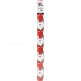 Geschenkpapier, Weihnachtsmann, B 50 cm, 80 g, Rot, 5 m/ 1 Rolle