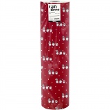 Geschenkpapier, Skandinavischer Weihnachtszwerg, B 50 cm, 80 g, Rot, 100 m/ 1 Rolle