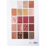 Büttenpapier, A4, Blatt 210x297 mm, 110-150 g, Natur, Rotbraun, 20 Bl./ 1 Pck