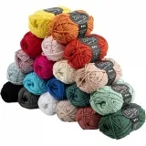 Baumwolle, Nr. 8/8, L 80-85 m, Nadel 4-4,5, Sortierte Farben, 20x50 g/ 1 Pck
