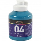Glitter-Acrylfarbe, Türkis, 500 ml/ 1 Fl.