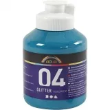 Glitter-Acrylfarbe, Türkis, 500 ml/ 1 Fl.