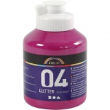 Glitter-Acrylfarbe, Pink, 500 ml/ 1 Fl.