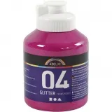 Glitter-Acrylfarbe, Pink, 500 ml/ 1 Fl.