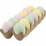 Eier, H 6 cm, Pastellfarben, 12 Stk/ 1 Pck
