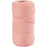 Makramée-Garn, L 198 m, D 2 mm, Rosa, 330 g/ 1 Rolle