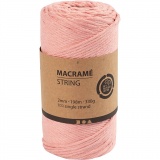 Macramé-Kordel, L 198 M, D 2 mm, Rosa, 330 g/ 1 Rolle
