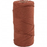 Macramé-Kordel, L 198 M, D 2 mm, Orange gebrannt, 330 g/ 1 Rolle