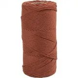 Makramée-Garn, L 198 m, D 2 mm, Orange gebrannt, 330 g/ 1 Rolle