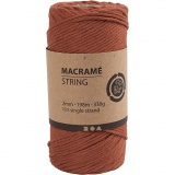 Macramé-Kordel, L 198 M, D 2 mm, Orange gebrannt, 330 g/ 1 Rolle
