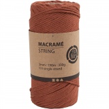 Macramé-Kordel, L 198 m, D 2 mm, Orange gebrannt, 330 g/ 1 Rolle