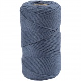 Macramé-Kordel, L 198 M, D 2 mm, Blau, 330 g/ 1 Rolle