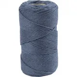 Makramée-Garn, L 198 m, D 2 mm, Blau, 330 g/ 1 Rolle