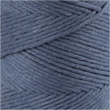 Macramé-Kordel, L 198 m, D 2 mm, Blau, 330 g/ 1 Rolle