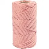 Makramée-Kordel, L 55 m, D 4 mm, Rosa, 330 g/ 1 Rolle