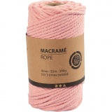 Macramé-Kordel, L 55 M, D 4 mm, Rosa, 330 g/ 1 Rolle