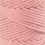 Macramé-Kordel, L 55 m, D 4 mm, Rosa, 330 g/ 1 Rolle