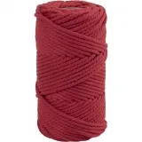 Makramée-Kordel, L 55 m, D 4 mm, Rot, 330 g/ 1 Rolle