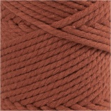 Macramé-Kordel, L 55 m, D 4 mm, Orange gebrannt, 330 g/ 1 Rolle