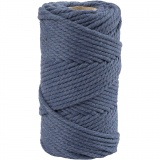 Macramé-Kordel, L 55 M, D 4 mm, Blau, 330 g/ 1 Rolle
