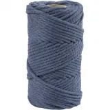 Makramée-Kordel, L 55 m, D 4 mm, Blau, 330 g/ 1 Rolle