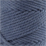 Macramé-Kordel, L 55 m, D 4 mm, Blau, 330 g/ 1 Rolle