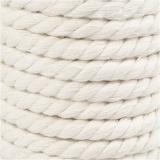 Ma­c­ra­mé-Schnur, L 12 M, D 8,5 mm, Naturweiß, 300 g/ 1 Rolle