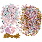 Mini Kreativ Mix Schmuck, Pastellfarben, 1 Pck