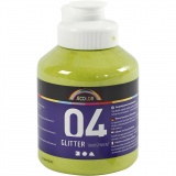 Glitter-Acrylfarbe, Lindgrün, 500 ml/ 1 Fl.