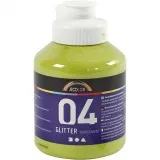 Glitter-Acrylfarbe, Lindgrün, 500 ml/ 1 Fl.