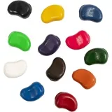Ölpastellkreiden, Bohnen, L 25 mm, Dicke 15 mm, Sortierte Farben, 12 Stk/ 1 Pck