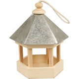 Vogelfutterhaus mit Zinkdach, Größe 22x18x16,5 cm, 1 Stk