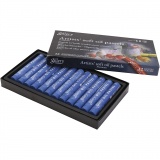 Gallery Ölkreiden, L 7 cm, D 11 mm, Dicke 11 mm, Ultramarinblau, 12 Stk/ 1 Pck