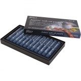 Gallery Ölkreiden, L 7 cm, D 11 mm, Dicke 11 mm, Preußischblau (447), 12 Stk/ 1 Pck