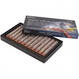 Gallery Ölkreiden, L 7 cm, D 11 mm, Dicke 11 mm, Orange gebrannt, 12 Stk/ 1 Pck