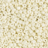 Rocailleperlen, D 3 mm, Größe 8/0, Lochgröße 0,6-1,0 mm, Perlmutt, 25 g/ 1 Pck