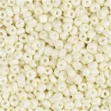 Rocailles-Perlen, D 3 mm, Größe 8/0, Lochgröße 0,6-1,0 mm, Perlmutt, 25 g/ 1 Pck